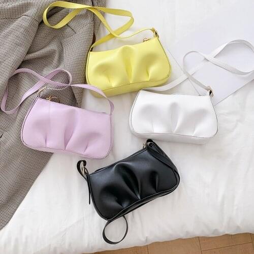 PU Leather Women Shoulder Bag Candy Color Casual Female Messenger Square Handbag Elegant Ladies Pouch
