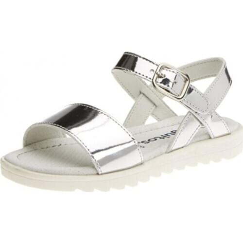 Girls sandals in silver mirror, of Coons