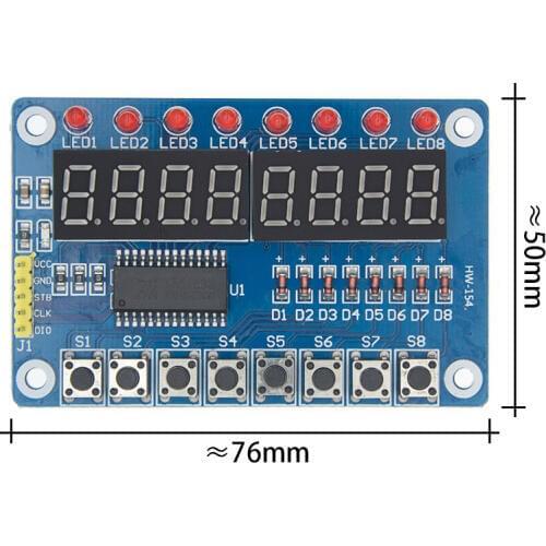 1pc Key Display For AVR New 8-Bit Digital LED Tube 8-Bit TM1638 Module
