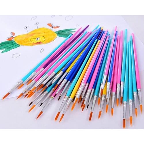 10 PCs/Set Fine Hand Painted Thin Hook Line Pen Art Supplies Drawing Art Pen Paint Brush Nylon Brush Acrylic Painting Pen