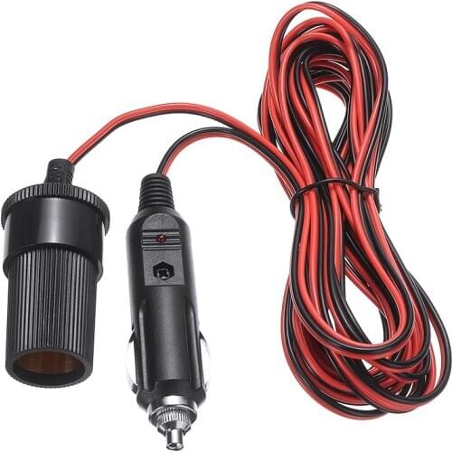 12V 10A1Car Accessory Cigarette Lighter Socket Extension Cord Cable Replacement Heavy Duty 5M for Car Electronic