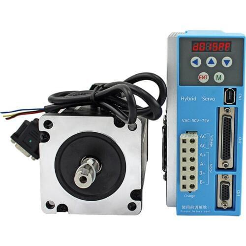 2 phase hybrid Nema 34 servo stepper motor and driver kit 4.5Nm 6A step servo AC50-80V LC86H280+LCDA808H