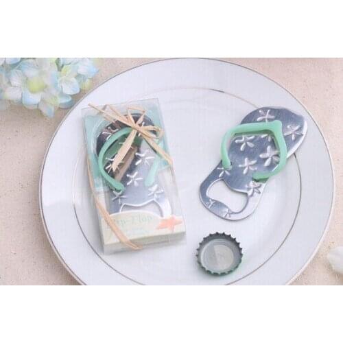 25Pcs/lot Unique Wedding Ideas of Flip Flop Bottle Opener Wedding gift for Beach wedding souvenirs and Party Favors for guests