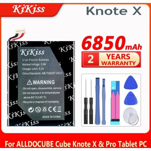 KiKiss 6850mAh Battery for ALLDOCUBE Cube Knote X & Pro Tablet PC Kubi KnoteX Rechargeable Replacement i1302-2871185-2s Battery