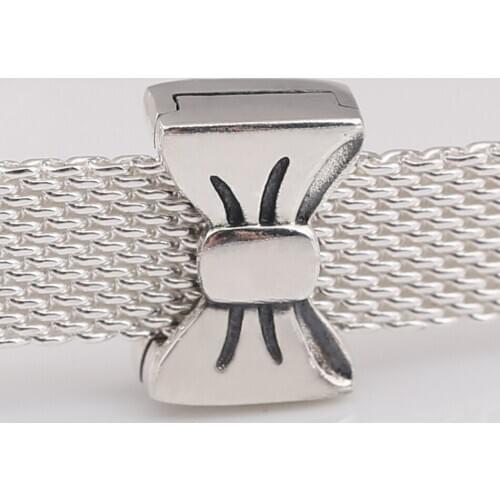 Authentic S925 Silver Reflexions Bow Clip Charms fit Lady Bracelet Bangle For Women DIY Jewelry Making
