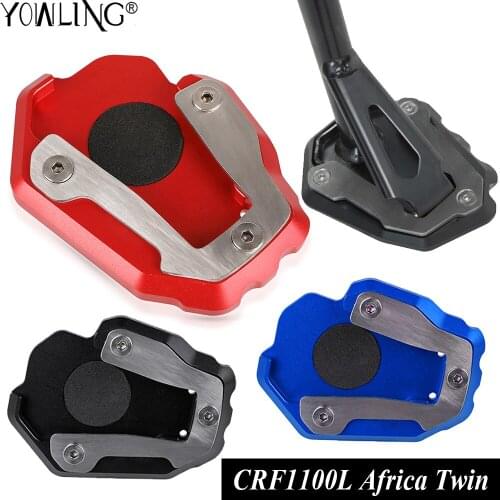 Motorcycle CNC Side Stand Enlarger Plate Kickstand Enlarge For Honda CRF1100L Africa Twin Adventure Sports ES DCT 2020-2021 Part