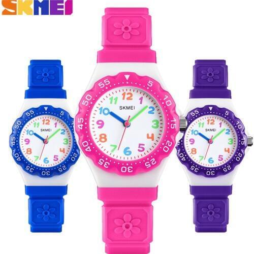 SKMEI Fashion Outdoor Sports Kids Watches Luxury Brand Waterproof PU Wristband Clock Quartz Children Wristwatche Montre Enfant