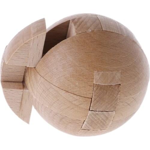 Wooden Puzzle Magic Ball Intelligence Game Brain Teasers Toy Adults Kids Toy Games and Puzzles Toy Child Gift