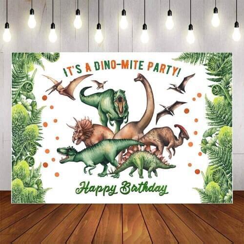 Mehofond Cartoon Dinosaur Photography Background Wild Forest Sunshine Dinosaur Birthday Party Decor Photo Studio Backdrop Props