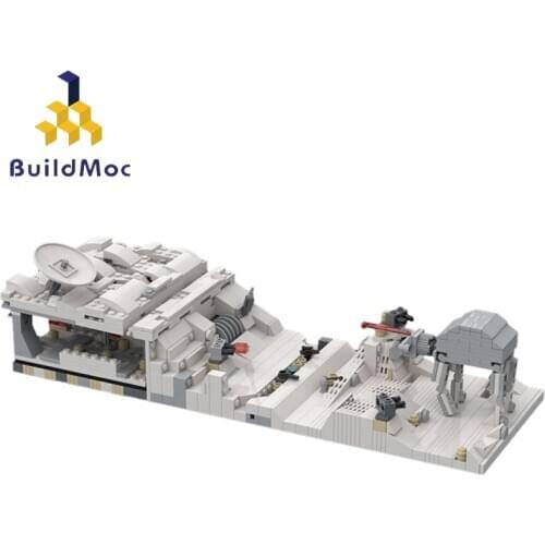Buildmoc The Empire Strikes Back Space Wars Micro Battle of Hoth (Kessel Run Falcon alternate build) Model Building Blcoks Toys