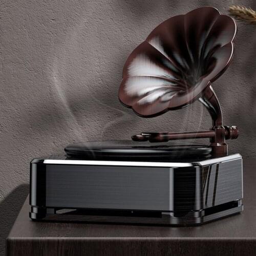 Simulation Record Player Car Aroma Diffuser Retro Style Aromatherapy Diffuser QW