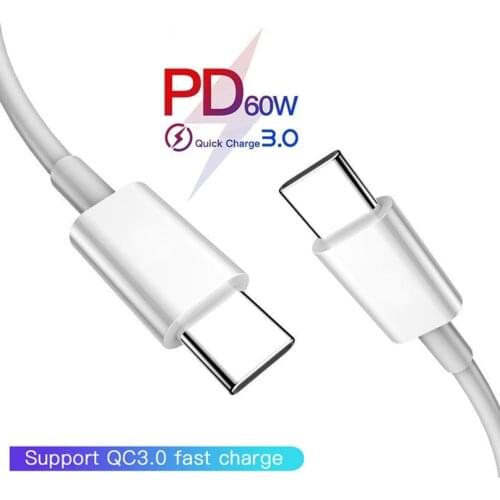 PD Cable USB Type C Cable Fast Charging Wire for Samsung S9 S8 USB Type C Cable for Xiaomi mi9 Redmi note7 PD 60W 3A for macbook