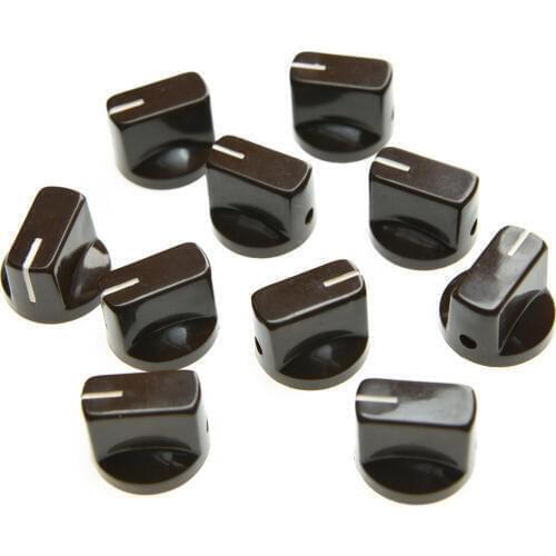 KAISH 10x Guitar AMP Effect Pedal Knobs Davies 1510 Style Pointer Knob Set Screw Brown