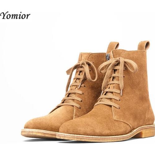 Classical Chelsea Boots British Style Fashion Handmade High Quality Cow Leather Boots Casual Wedding Platform Men Shoe Big Size