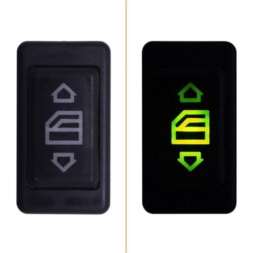Electric Power Window Switch Button 20A For All Cars with Green LED Light Universal Auto Button Switch Car Accessories 12V/24V