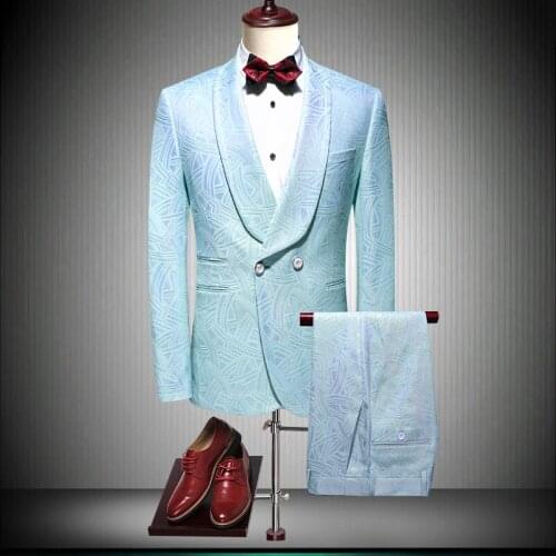 Jackets+Pants) 2021 Brand clothing Men high-grade business Blazers/Male slim fit Fashion Casual suit of two pieces groom dress
