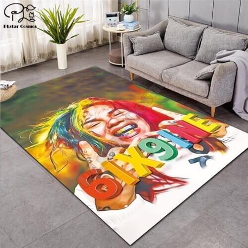 SInger 6IX9INE carpet Square Anti-Skid Area Floor Mat 3D Rug Non-slip Mat Dining Room Living Room Soft Bedroom Carpet style-03