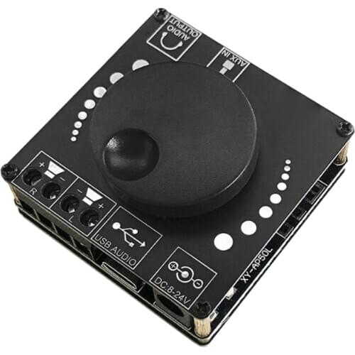 Mini Bluetooth 5.0 50W+50W Wireless Audio Power Digital Amplifier Board Stereo Amp 3.5MM AUX USB APP