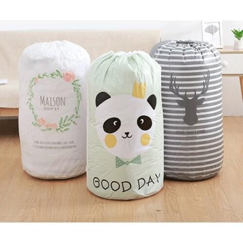 Cartoon Pattern Panda Collapsible Storage Bag Beam Port Organizer Clothes Blanket Child Toy Basket Container Quilt Travel Bags