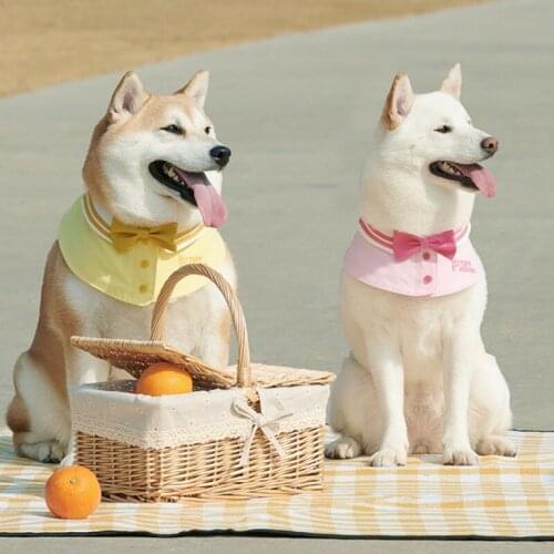 Pet Dogs Bow Knot Saliva Towel Adjustable Saliva Towels Dog Shirt Collar Cute Home Pets Supplies