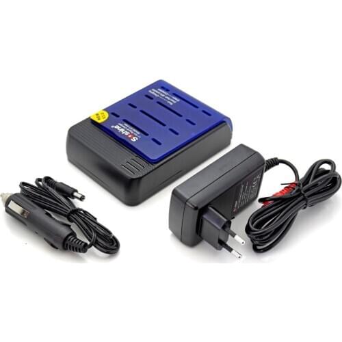 Soshine SC-S1 Max V3.0 4-Channel Battery Charger with US/EU Plug For 18650 18500 17500 17650 14500 Rechargeable Li-ion Batteries