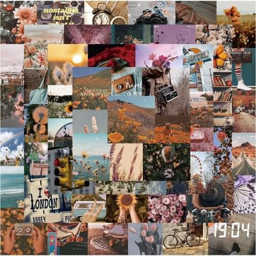 10/30/56PCS Retro landscape Graffiti Stickers Aesthetic DIY Car Bike Travel Luggage Phone Laptop Waterproof Sticker Decals Toy