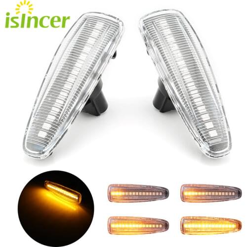 2pcs Led Dynamic Side Marker Light Sequential Blinker Turn Signal Light Amber Yellow 8351A001 For Mistubish Lancer EVO X