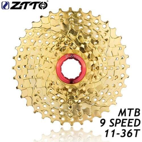 ZTTO 9 s 27 s Speed Free Wheel Cassette MTB Mountain Bike Bicycle Parts 11-36 T for Gold Parts M370 Gold M4000 M430 M590