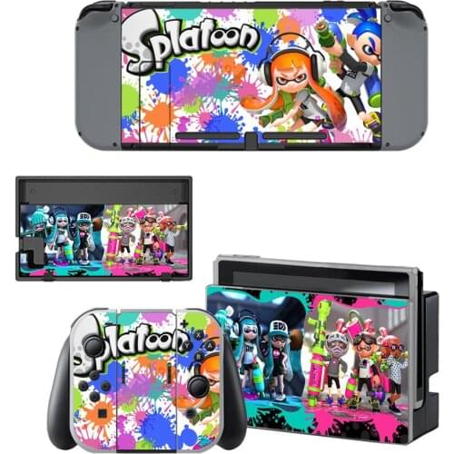 12 Styles SPLATOON Style Vinyl Decal Skin Sticker For Nintendo Switch NS NX Console Protector Game Accessoriy NintendoSwitch Sk