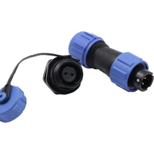 SP11 Waterproof Electrical Connectors Welding Wire To Male Panel Screw Threaded Coupling Male Female 2 3 4 5 Pin Power Adapter