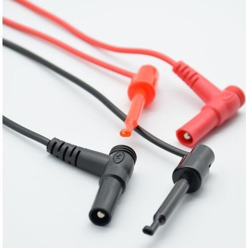 1pair Banana Plug To Test Hook Clip Probe Cable For Multimeter Test Equipment Drop Ship