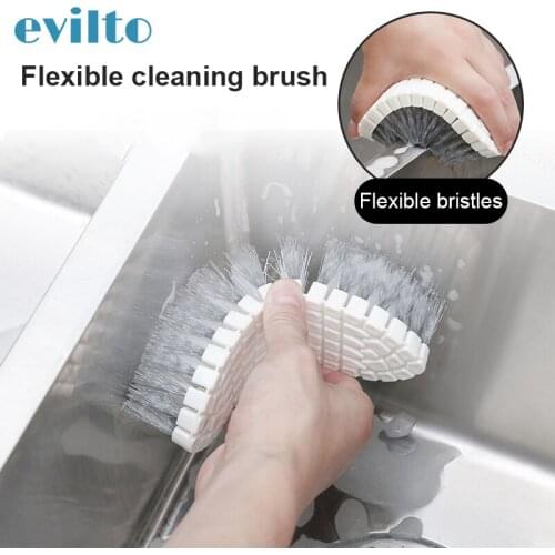 1pcs Multifunctional Laundry Brush Kitchen Stove Cleaning Brush Flexible Pool Brush Bathtub Tile Without Dead Corner Floor Brus