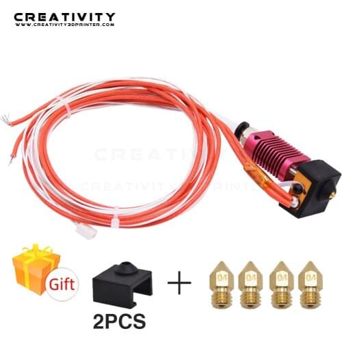 10PCS Creativity 3D Printer Part CR10 1.75mm Extruder Hotend Kit for Ender3 /CR10/10s 3D Full Metal J-headBowden Extruder