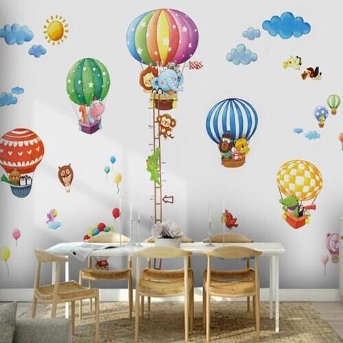 Milofi custom 3D wallpaper mural modern hot air balloon bear elephant childrens room background wall decoration wallpaper