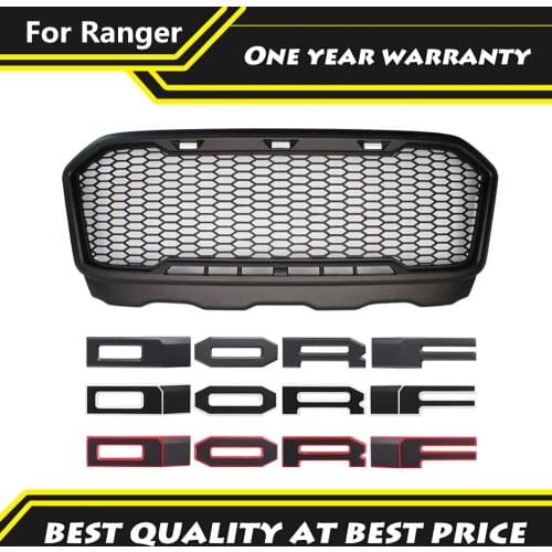 PickUp Car Racing Grills 4x4 Off-road Accessories LED Front Grille For Ranger t7 MK2 PX2 PX 2015 2016 2017 Matte Black Auto Part