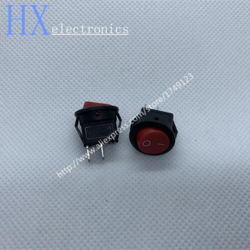 Free shipping 10PCS KCD 15mm KCD11 rocker switch 2PIN I/O button power small size Round KCD-15