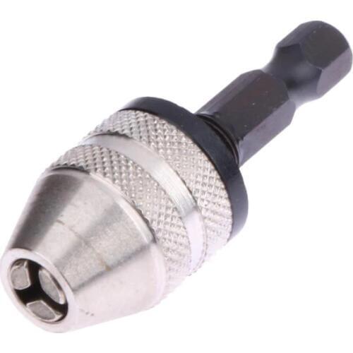 1pcs 0.3mm-3mm Quick Change Electric Grinder 1/4" Keyless Drill Bit Chuck Keyless Drill Chuck Hex Shank Adapter Converter