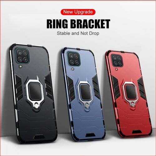 A 12 Case Car Magnetic Holder Phone Covers for Samsung Galaxy A12 SM-A125F/DSN 6.5‘’ Shockproof Coque With Matel Armor Ring