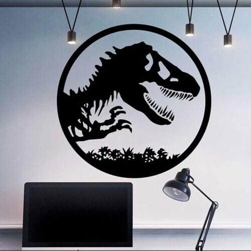 Dinosaur Wall Decal Jurassic Park World Wall Window Sticker Vinyl Home Nursery Decor Kids Room Boys Childs Gift Decal Mural M21