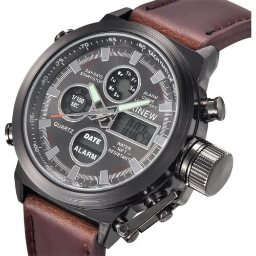 Erkek Saatler XINEW Mens Luminous Casual Outdoor Quartz Sport Clock Military Army Watch LED WristWatch Relogio Masculino