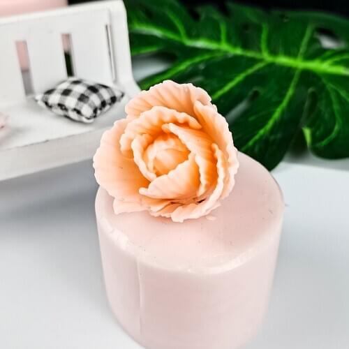 HC0289 PRZY Flowers Molds Silicone Mini Peony Flower 2 Size Mold Decoration Plant Soap Molds Candle Moulds Bouquet Making Mould