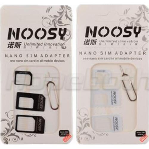 Hopeboth 5000set/lot 4 in 1 Nano Sim Card Adapter + Micro Sim card adapter + Sim Card Adapter + Eject pin For Iphone 5 6 7