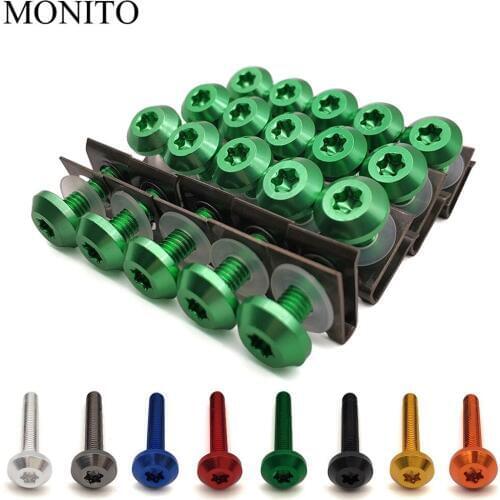 Custom Motorcycle Fairing Screws Clips Body Spring Bolts Kit For KAWASAKI KLX 150 250 KLX250 KLX 450R KDX 125 250 Accessories