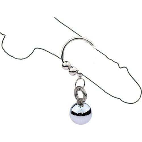 Penis Ring Stainless Beads Rings Head Glan Stimulating for Men Delay Ejaculation Load Metal Ball Bdsm Bondage Stretcher