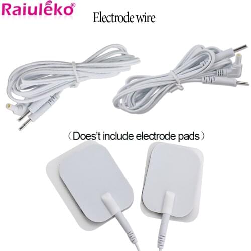 2Pcs 2-way Pin 2.5mm Electrode Cable Line Connector Wire For TENS Nerve Muscle Stimulator EMS Acupuncture Therapy Massager