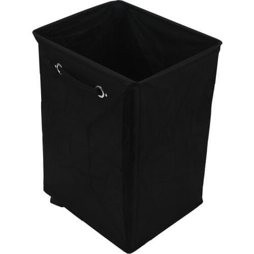 Dirty Clothes Laundry Basket Foldable Storage Basket with Wheel for Office Waterproof Oxford Bathroom Laundry Hamper Black