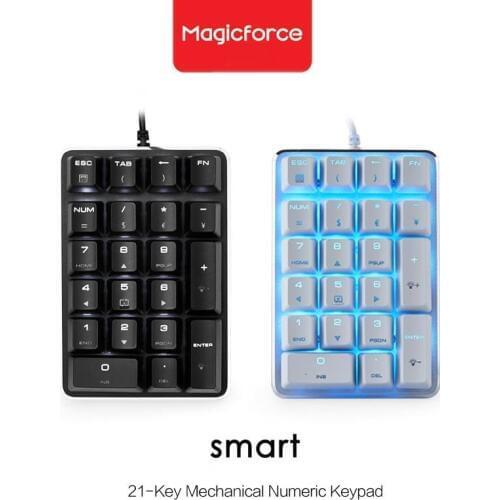 Magicforce Wired Smart 21-Key Mechanical Numeric Keypad Cherry Switches ( White Backlight)