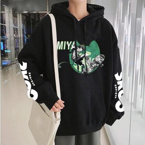 Fashion Harajuku Anime SK8 The Infinity Hoodie Men Cartoon Skateboard MIYA Streetwear Tops Korean Fashion Thicken Sweatshirts