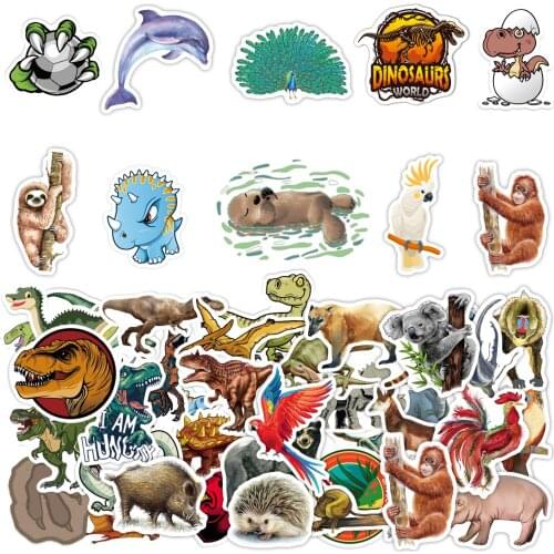160 Pcs Cute Anime Sticker Cartoon Animals Decals for Children Guitar Toys on Luggage Car Helmet Fridge Laptop Stickers Pack