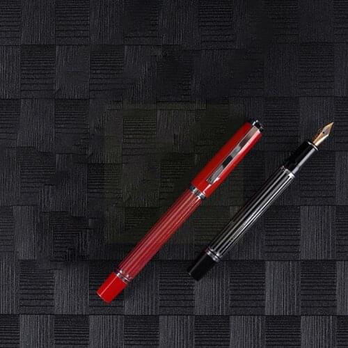 Fountain Pen Lacquer Barrel Silver Trim 0.5mm Office School For Writing Metal Pen Metal For School Pen For Writing Signatur K1A2